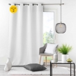 Lot de 2 Rideaux &agrave; &OElig;illets M&eacute;tal 140 x 260 cm &ndash; Uni Blanc &ndash; Essentiel, image n° 1