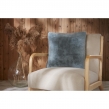 Coussin Déhoussable 45 x 45 cm en Fausse Fourrure – Bleu artic, image n° 2