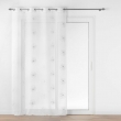 Voilage à Œillets 140 x 240 cm – Voile Sablé Brodé Métallisé – Sublimini Blanc, image n° 1