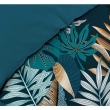 Housse de couette 140 x 200 cm en coton – Alianor Bleu – Imprimé tropical chic, image n° 2