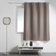 Rideau &agrave; &oelig;illets petite hauteur 140 x 180 cm &ndash; polyester uni essentiel &ndash; Taupe, image n° 4