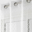 Voilage &agrave; &oelig;illets 140 x 280 cm maille &ndash; ODILIA Blanc, image n° 2
