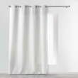 Lot de 4 Rideaux &agrave; Oeillets 140 x 260 cm &ndash; Polyester Uni Essentiel &ndash; Blanc, image n° 2