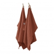 Lot de 2 Essuie-Mains 50 x 70 cm – Double Gaze de Coton – GAÏA –  Terracotta, image n° 1
