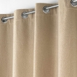 Rideau &agrave; &OElig;illets 140 x 240 cm &ndash; Bouclette Unie &ndash; Wooly Beige, image n° 3
