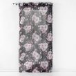 Voilage à Œillets 140 x 240 cm – Voile Sablé Imprimé – Velvet Flower Noir, image n° 1