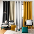 Rideau grande hauteur à œillets 140 x 280 cm – Polyester uni Essentiel Kaki, image n° 6