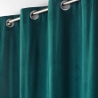 Lot de 2 Rideaux tamisants &agrave; &oelig;illets 140 x 260 cm &ndash; Velours relief Velouriane &Eacute;meraude, image n° 3