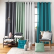 Rideau grande hauteur &agrave; &oelig;illets 140 x 280 cm &ndash; Polyester uni Essentiel Sauge, image n° 6