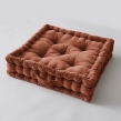 Coussin de sol 50 x 50 x 10 cm – Velours de Coton – César Pampa Terracotta, image n° 1