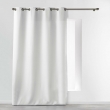 Rideau grande hauteur &agrave; &oelig;illets 140 x 280 cm &ndash; Polyester uni Essentiel Blanc, image n° 1