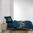 Housse de couette 140 x 200 cm en coton – Alianor Bleu – Imprimé tropical chic, image n° 3