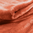 Plaid  ultra doux 180 x 220 cm – Flanelle Unie Flanou Terracotta, image n° 3