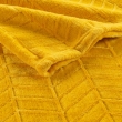 Plaid 180 x 220 cm en flanelle relief uni – Modèle ARYA – Coloris Jaune, image n° 3