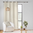 Rideau tamisant en velours relief 140 x 260 cm &ndash; &OElig;illets &ndash; Mod&egrave;le SWINGY Naturel, image n° 1