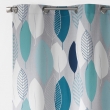 Rideau à œillets – 140 x 240 cm – Coton imprimé Leafy Bleu, image n° 3