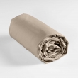 Pack Parure de couette 240 x 220 cm – Coton 42 fils – SANTANA + Drap Housse 140x190 cm Beige, image n° 7