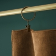Rideau Ajustable + 8 Anneaux Pince &ndash; Velours de Coton C&eacute;sar &ndash; 140 x 270 cm - Camel, image n° 4