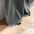 Rideau grande hauteur &agrave; &oelig;illets 140 x 280 cm &ndash; Polyester uni Essentiel Anthracite, image n° 4