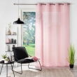 Voilage &agrave; &oelig;illets petite hauteur 140 x 180 cm &ndash; Voile tiss&eacute; Soane Rose, image n° 4
