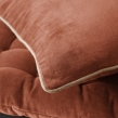 Coussin déhoussable en velours de coton César – 45 x 45 cm – Terracotta, image n° 2