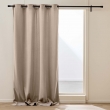 Rideau thermique &agrave; &oelig;illets 140 x 260 cm &ndash; Velours c&ocirc;tel&eacute; doubl&eacute; polaire &ndash; Madison Noisette, image n° 1