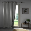 Lot de 4 Rideaux Thermiques 140 x 260 cm &ndash; 100 % Occultants / Jacquard &ndash; Darko Gris P&acirc;le, image n° 6