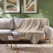 Plaid  ultra doux 180 x 220 cm – Flanelle Unie Flanou Taupe, image n° 3