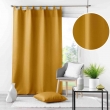 Rideau &agrave; passants 140 x 260 cm &ndash; Polyester Uni &ndash; Essentiel Ocre, image n° 2
