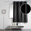 Lot de 2 Rideaux Sp&eacute;cial Petites Fen&ecirc;tres &agrave; &OElig;illets 140 x 180 cm &ndash; Uni Noir &ndash; Essentiel, image n° 2
