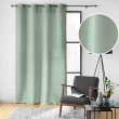 Rideau &agrave; &oelig;illets 140 x 260 cm &ndash; Polyester uni Soline &ndash; Sauge, image n° 2