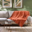Plaid  ultra doux 180 x 220 cm – Flanelle Unie Flanou Terracotta, image n° 4