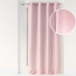 Rideau &agrave; &oelig;illets 140 x 260 cm &ndash; Polyester imprim&eacute; m&eacute;tallis&eacute; Domea Rose/Or, image n° 2