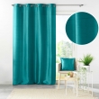 Rideau en shantung effet brillant 140 x 240 cm &ndash; Shana Bleu, image n° 2