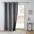 Rideau Isolant Thermique &agrave; &OElig;illets 140 x 260 cm &ndash; Velours Relief &ndash; Polarchic Anthracite, image n° 5