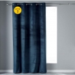 Lot de 2 Rideaux Tamisants &agrave; &OElig;illets 140 x 240 cm &ndash; Velours Doux &ndash; Velvetine Bleu Marine, image n° 1