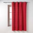Lot de 2 Rideaux Petite Hauteur 135 x 180 cm &ndash; Twily Rouge &ndash; Polycoton, image n° 2