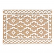 Tapis rectangle 120 x 170 cm &ndash; Jute et coton &ndash; Mod&egrave;le Medine &ndash; Motif ethnique relief blanc, image n° 5