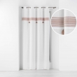 Rideau Tamisant &agrave; &OElig;illets 140 x 240 cm &ndash; Coton avec Haut Brod&eacute; &ndash; Amaya Rose, image n° 2