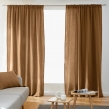 Lot de 2 Rideaux Galon Fronceur double Gaze de coton &ndash; Camel &ndash; 140 x 240 cm, image n° 1