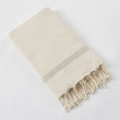 Fouta avec Franges 100 x 200 cm – 100% Coton Tissé Teint Ulysse Ecru, image n° 2