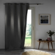 Rideau &agrave; &OElig;illets 140 x 260 cm &ndash; 100 % Occultant / Chambray Uni &ndash; Cr&eacute;puscule Gris, image n° 6