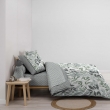 Parure de lit 6 pièces VOLTINE SAUGE – 260 x 240 cm – 100% coton – 42 fils/cm², image n° 2