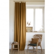 Rideau Ajustable + 8 Anneaux Pince &ndash; Lin Lav&eacute; Fran&ccedil;ais Luxe Soline &ndash; 140 x 270 cm &ndash; Caramel, image n° 1