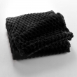 Plaid 125 x 150 cm &ndash; Flanelle Relief Unie Mini Frosty Noir, image n° 2