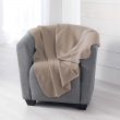 Plaid 125 x 150 cm – Polaire Uni MILOU – Taupe – Finition Point Cavalier, image n° 1