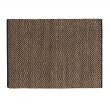 Tapis rectangle 120 x 170 cm &ndash; Jute et polycoton &ndash; Motif Zigzag noir et naturel, image n° 1