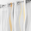Voilage à Œillets 140 x 240 cm – Voile Sablé Imprimé Ondulys Jaune/Blanc, image n° 2