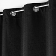 Lot de 4 Rideaux Thermiques 140 x 260 cm &ndash; 100 % Occultants / Jacquard &ndash; Darko Noir, image n° 3