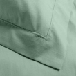 Taie d’oreiller 63 x 63 cm en percale Sauge – Volant plat & point bourdon, image n° 2